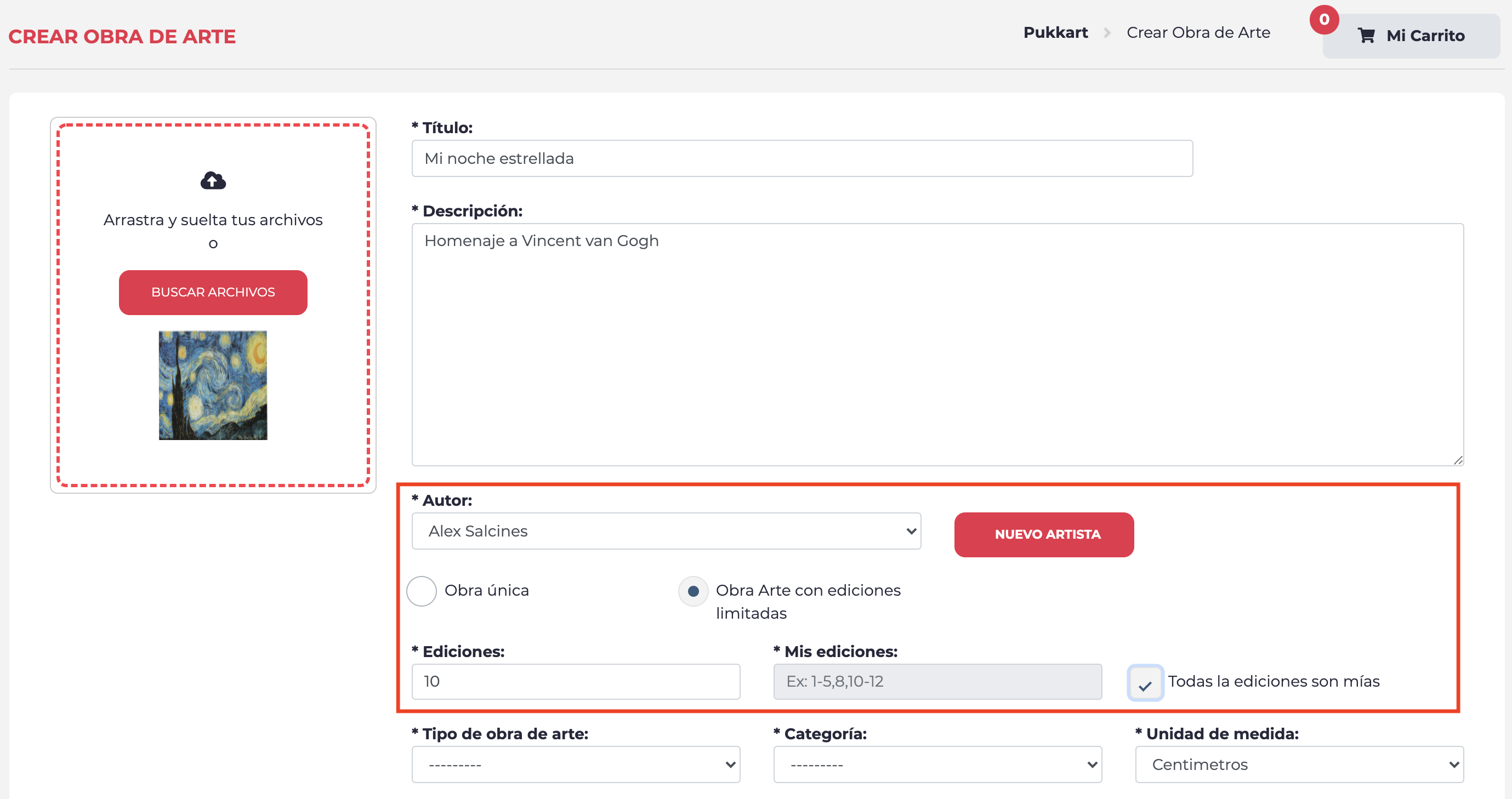 Imagen Formulario Subir Obra